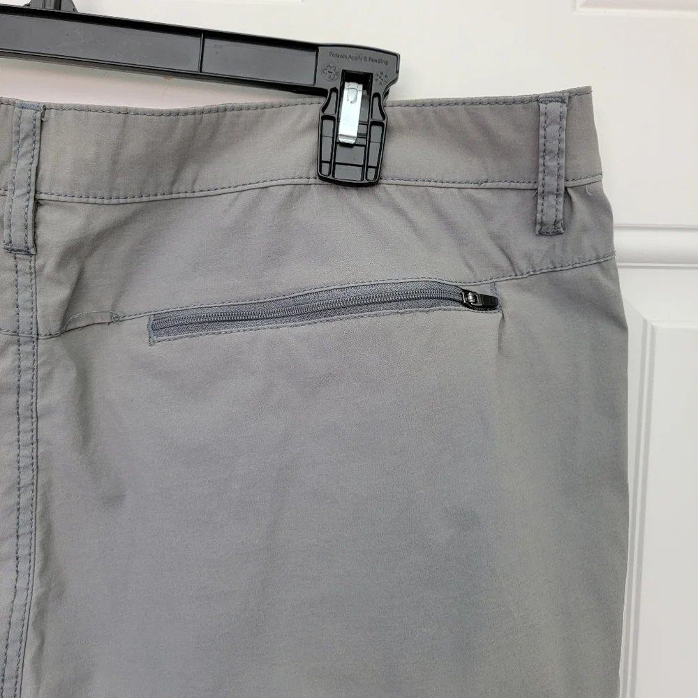 Original Weatherproof Vintage Straight Fit Mens Gray Shorts Zip Pocket Size 40 - Picture 5 of 13